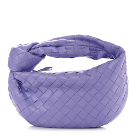 fake designer bags Bottega Veneta Nappa Intrecciato Mini Jodie in Wisteria with Silver Hardware front