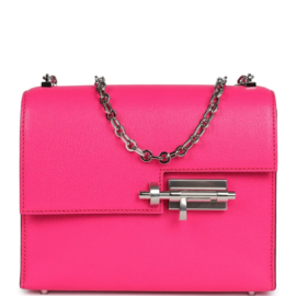 fake designer bags Hermès Chevre Chamkila Verrou Chaine Bag Mini in Rose Pop with Palladium Hardware front