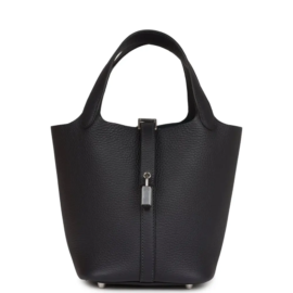 fake designer bags Hermès Clemence Picotin Lock 18 in Caban with Palladium Hardware front