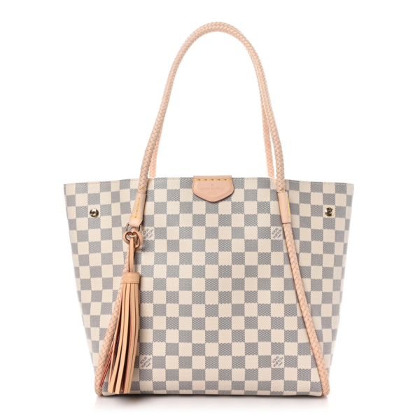 fake designer bags Louis Vuitton Damier Azur Propriano in Rose Ballerine front