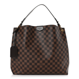 fake designer bags Louis Vuitton Damier Ebene Graceful MM with Gold Hardware front