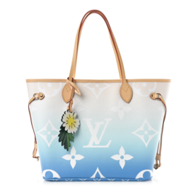 fake designer bags Louis Vuitton Giant By The Pool Monogram Neverfull MM in Blue front