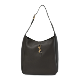 fake designer bags Saint Laurent Large Smooth Calfskin Le 5 A 7 Soft Hobo in Light Musk with Gold Hardware front